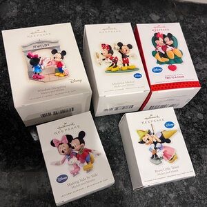 Hallmark Keepsake Mickey & Minnie Ornaments, Disney